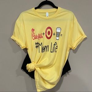 Yellow Next Level Printed Shirt size Large